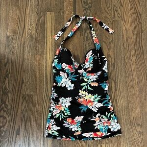 Tommy Bahama NEW Floral Springs Halter Tankini women’s size S tummy control NWT
